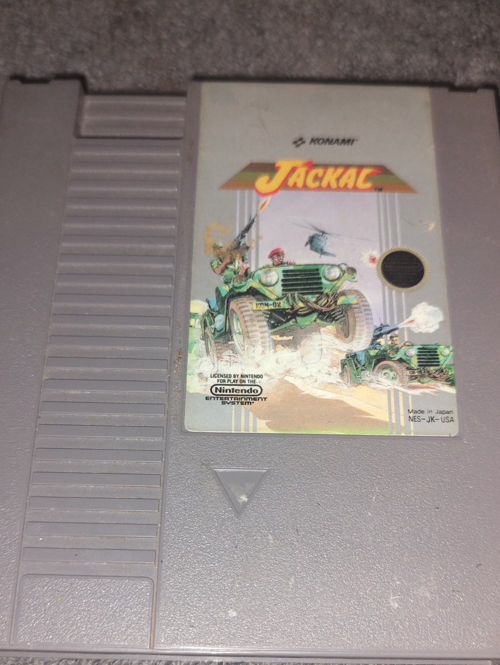 Konami Jackal NES Game Cartridge - Gray